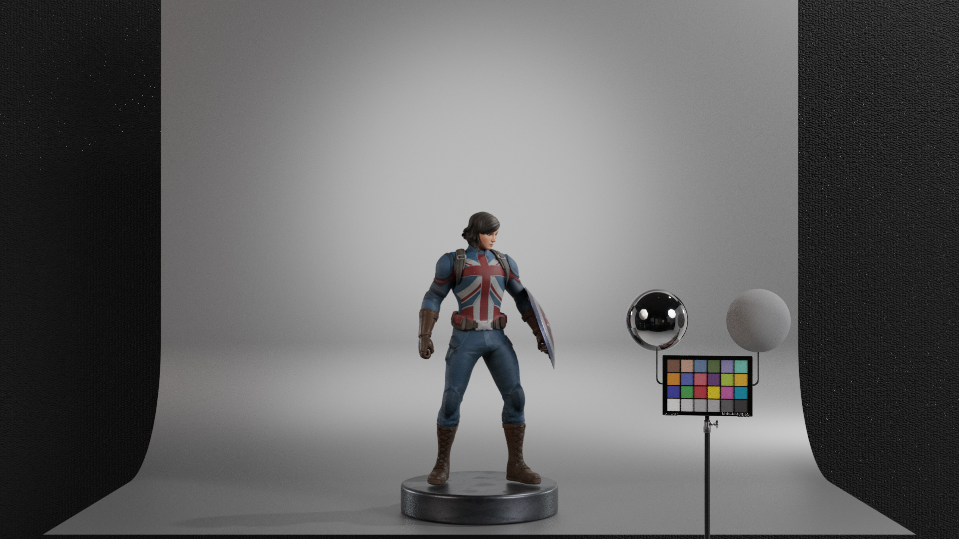 Captain Carter Low-poly 3D model_10