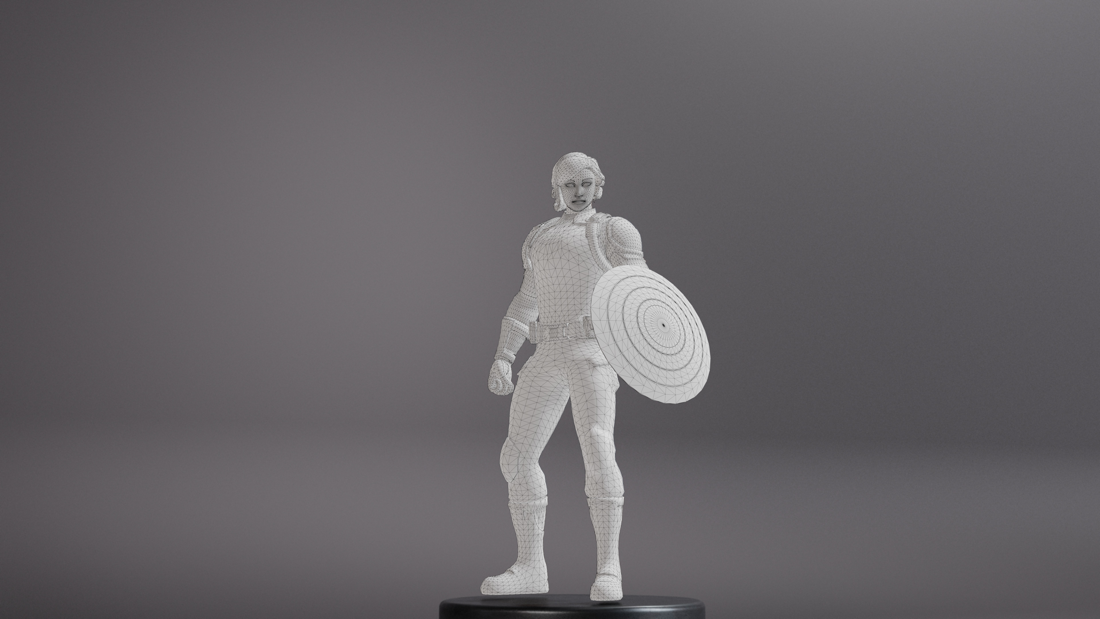 Captain Carter Low-poly 3D model_19