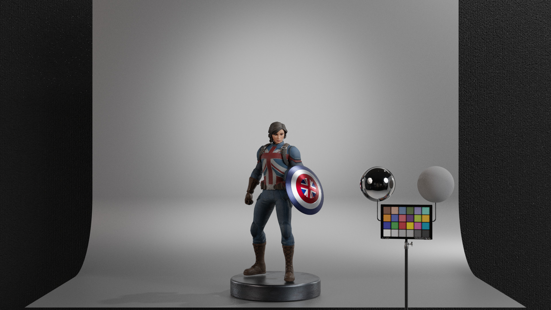 Captain Carter Low-poly 3D model_9