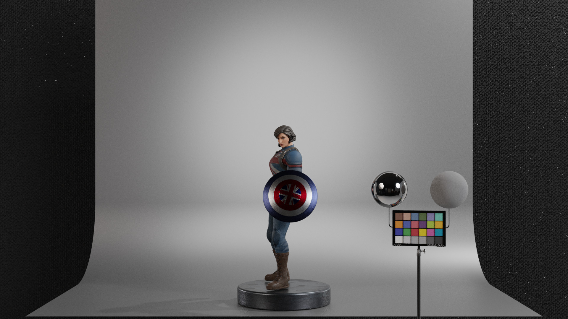 Captain Carter Low-poly 3D model_16