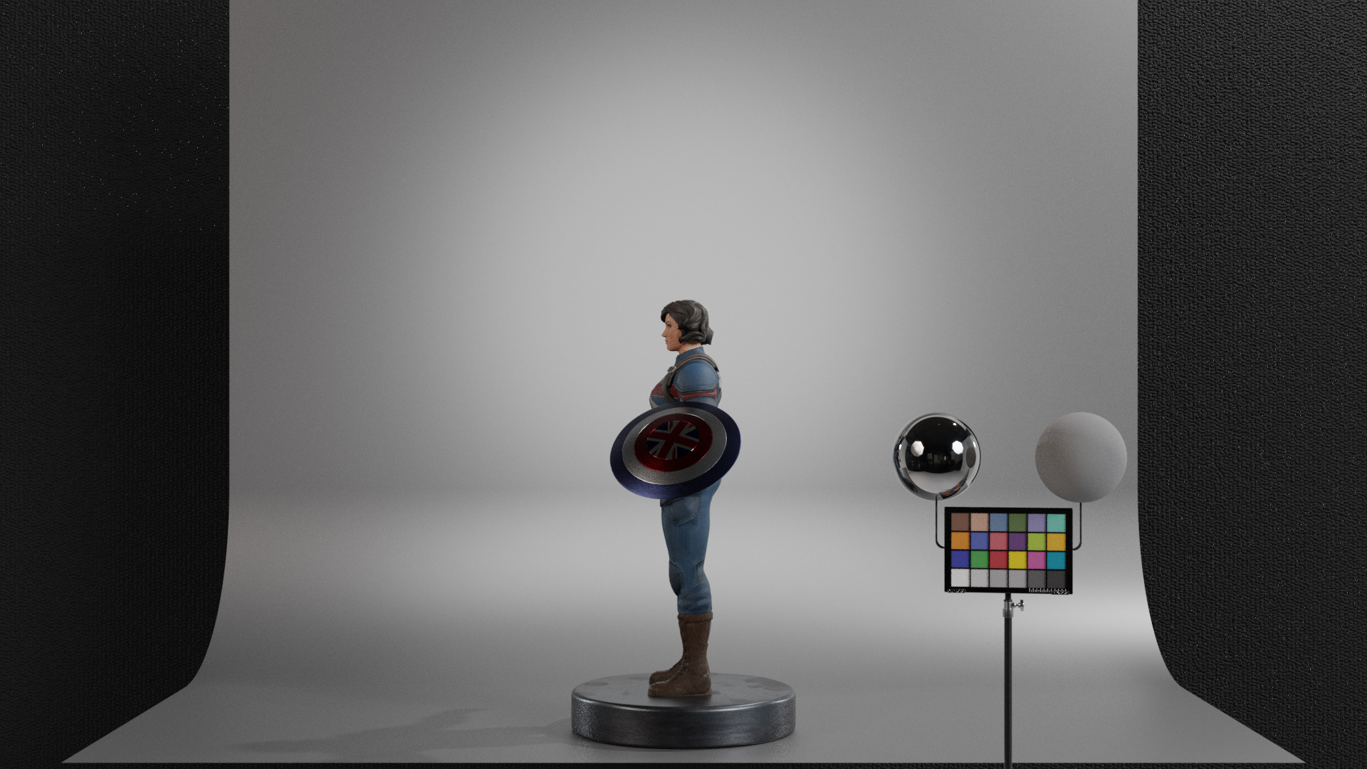 Captain Carter Low-poly 3D model_7