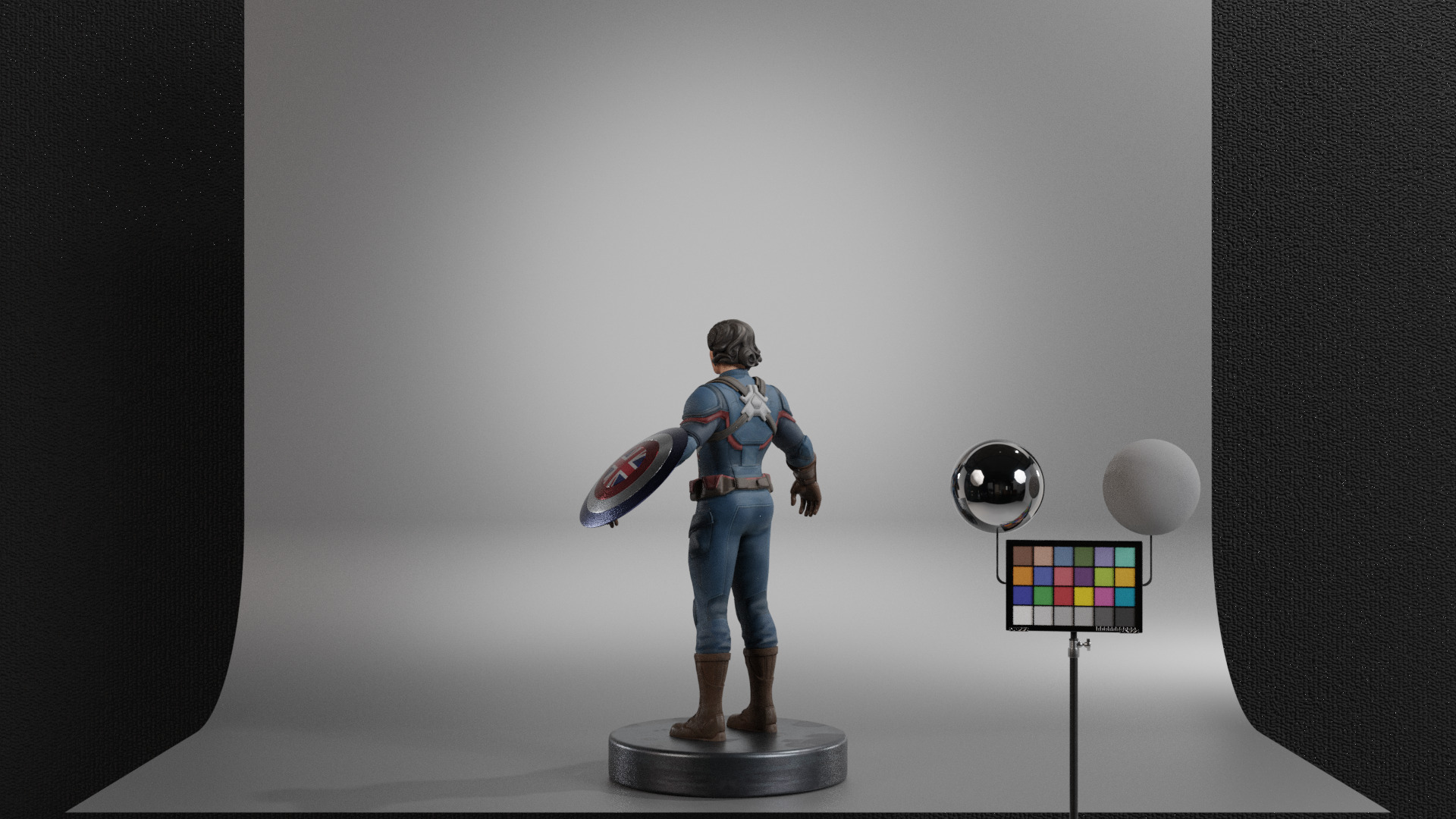 Captain Carter Low-poly 3D model_6