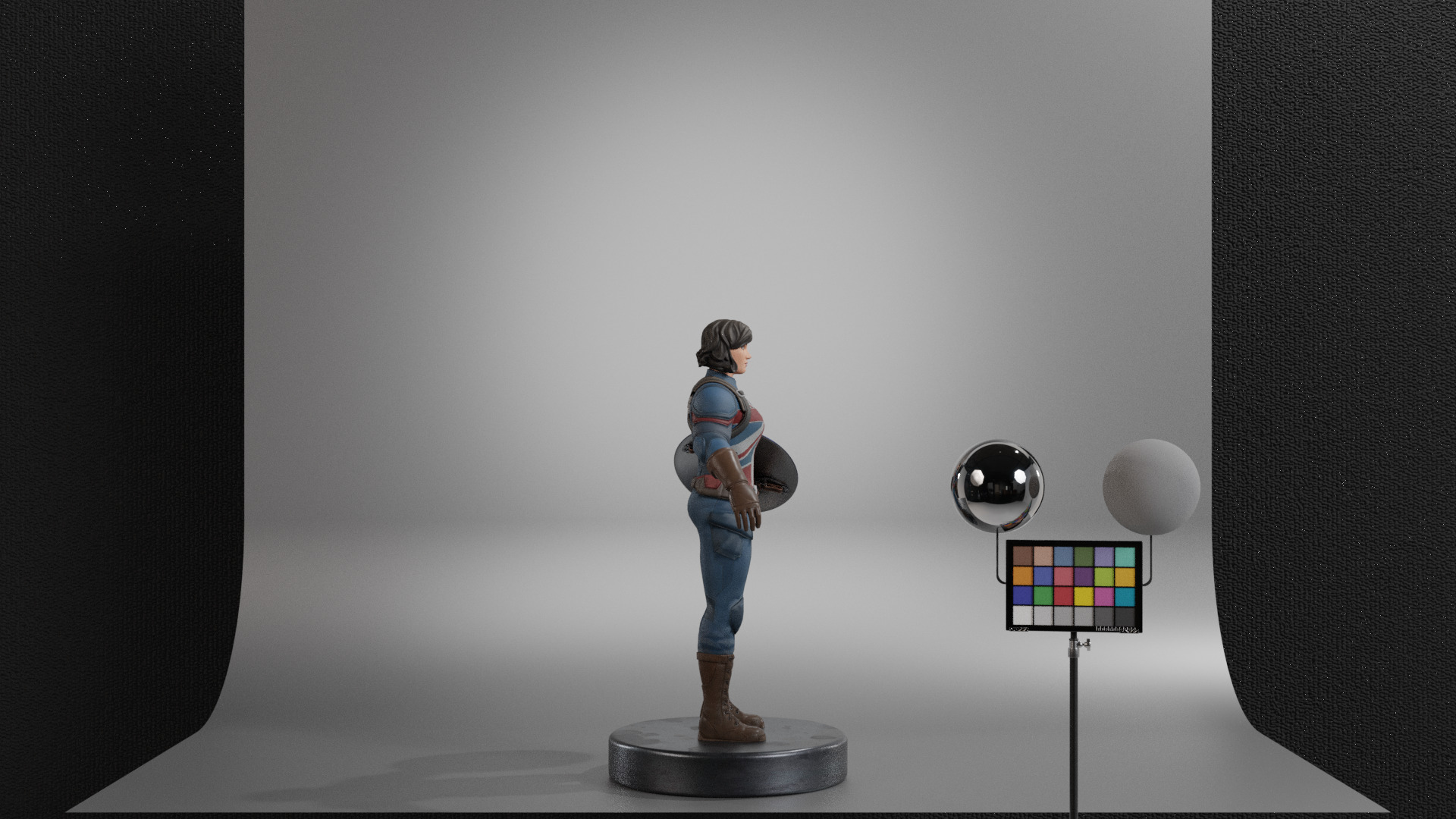 Captain Carter Low-poly 3D model_3