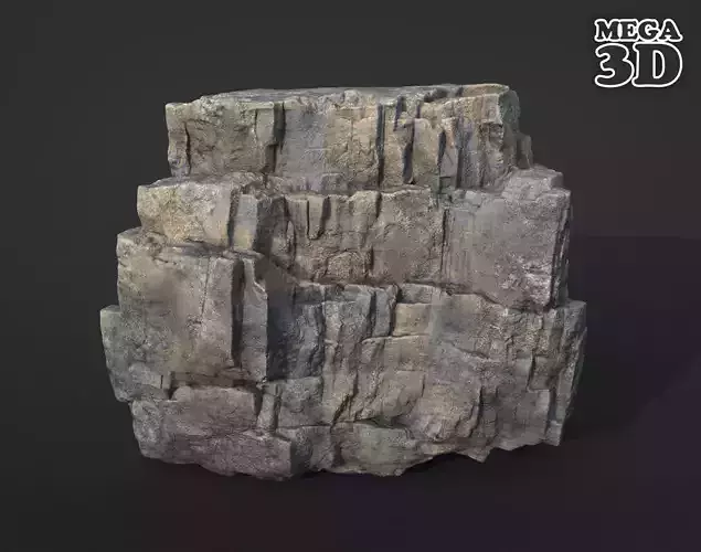 Realistic Blocky Rock 01 250612