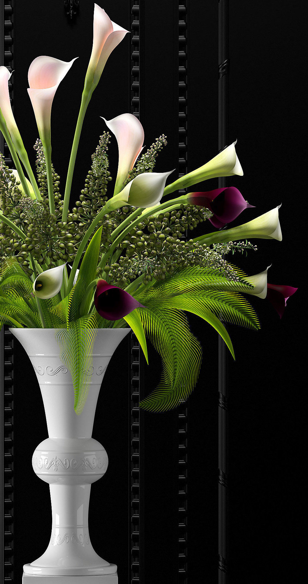 Flower Vase 3D model_3