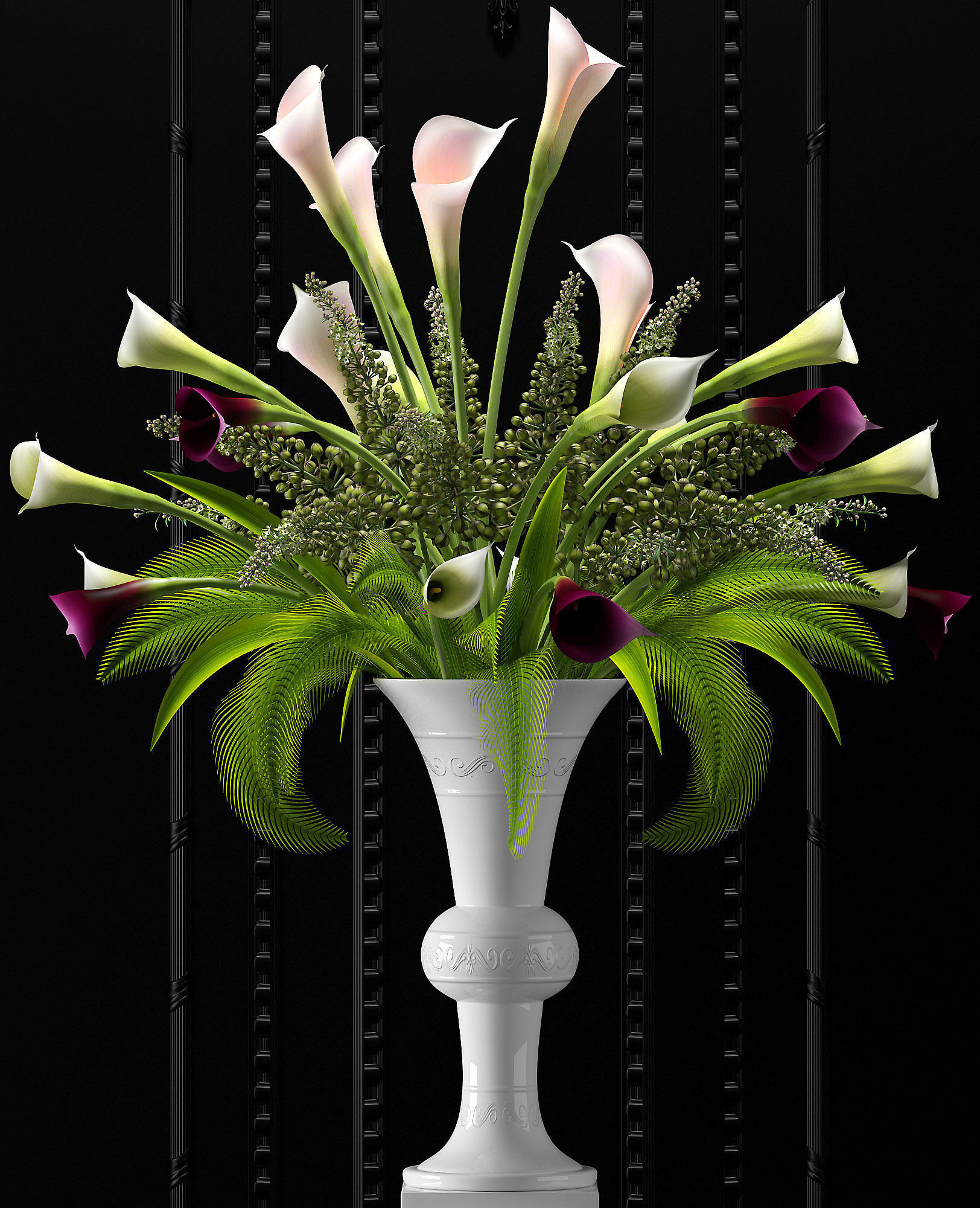 Flower Vase 3D model_4