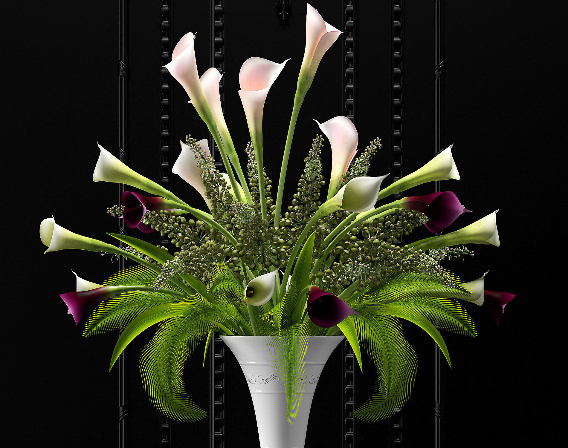 Flower Vase 3D model_2