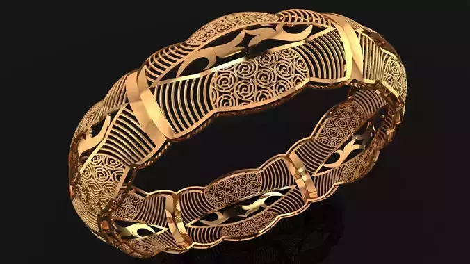 1196 The Labyrinth Bangle 60MM-14gm 3D print model