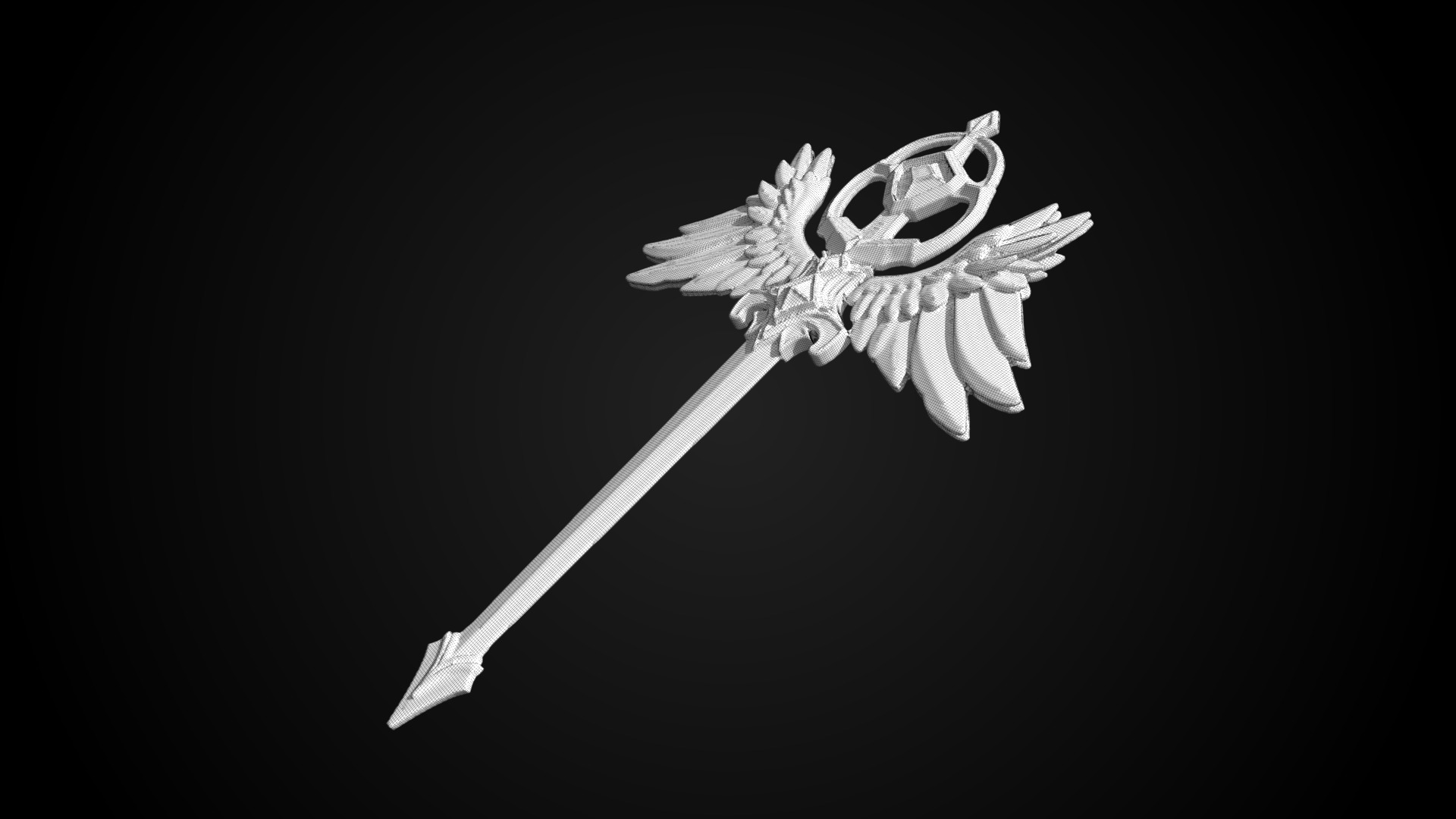Stylized Sword - Paladin Sword Celestial Verdict - Game Ready 3D model_12