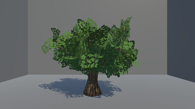 Maple Tree Unity Game Tree Free low-poly 3D model