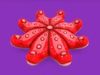 Stylized Starfish Pillow Cartoon Cushion Low-poly 3D model_1