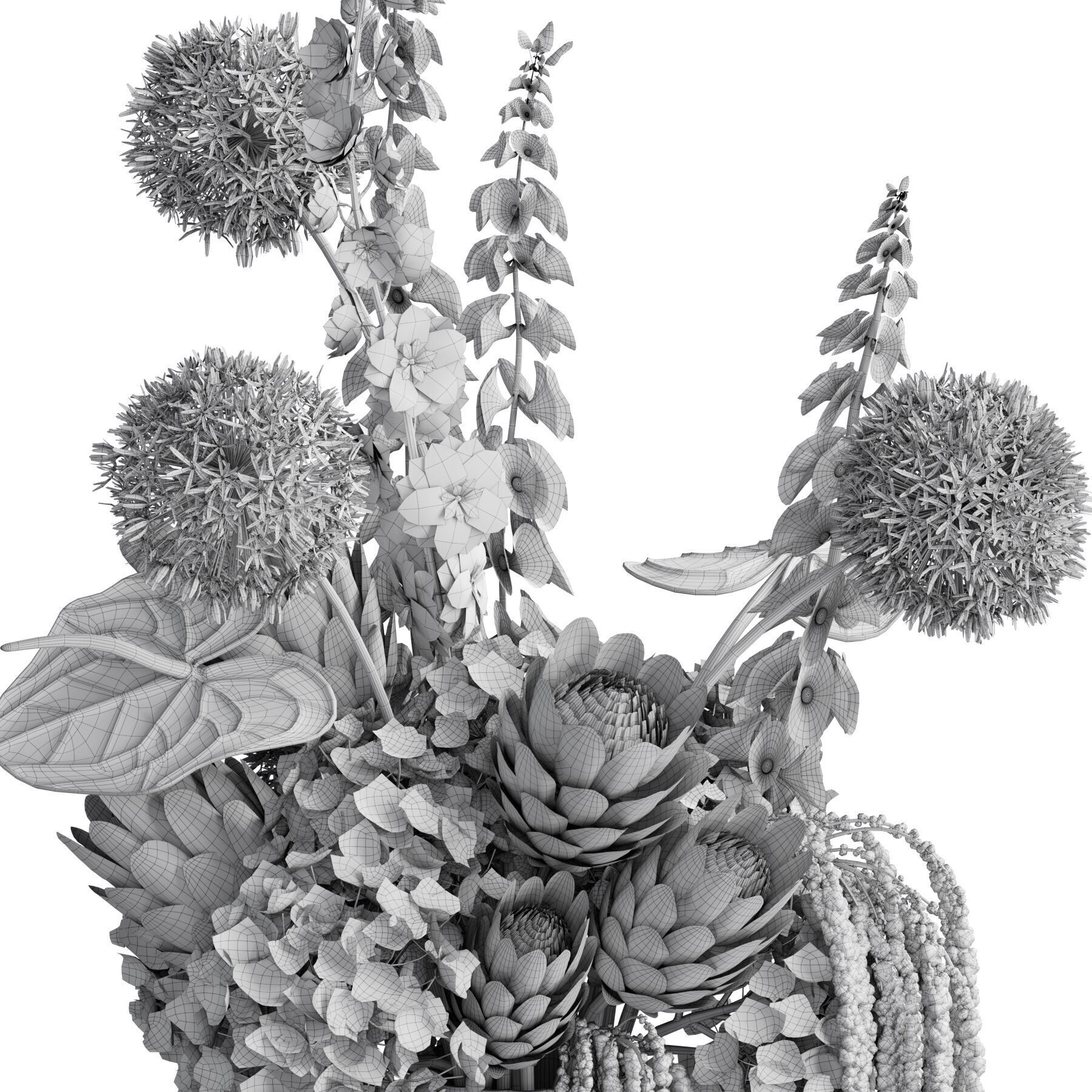 Flower In Vase 66 3D model_5