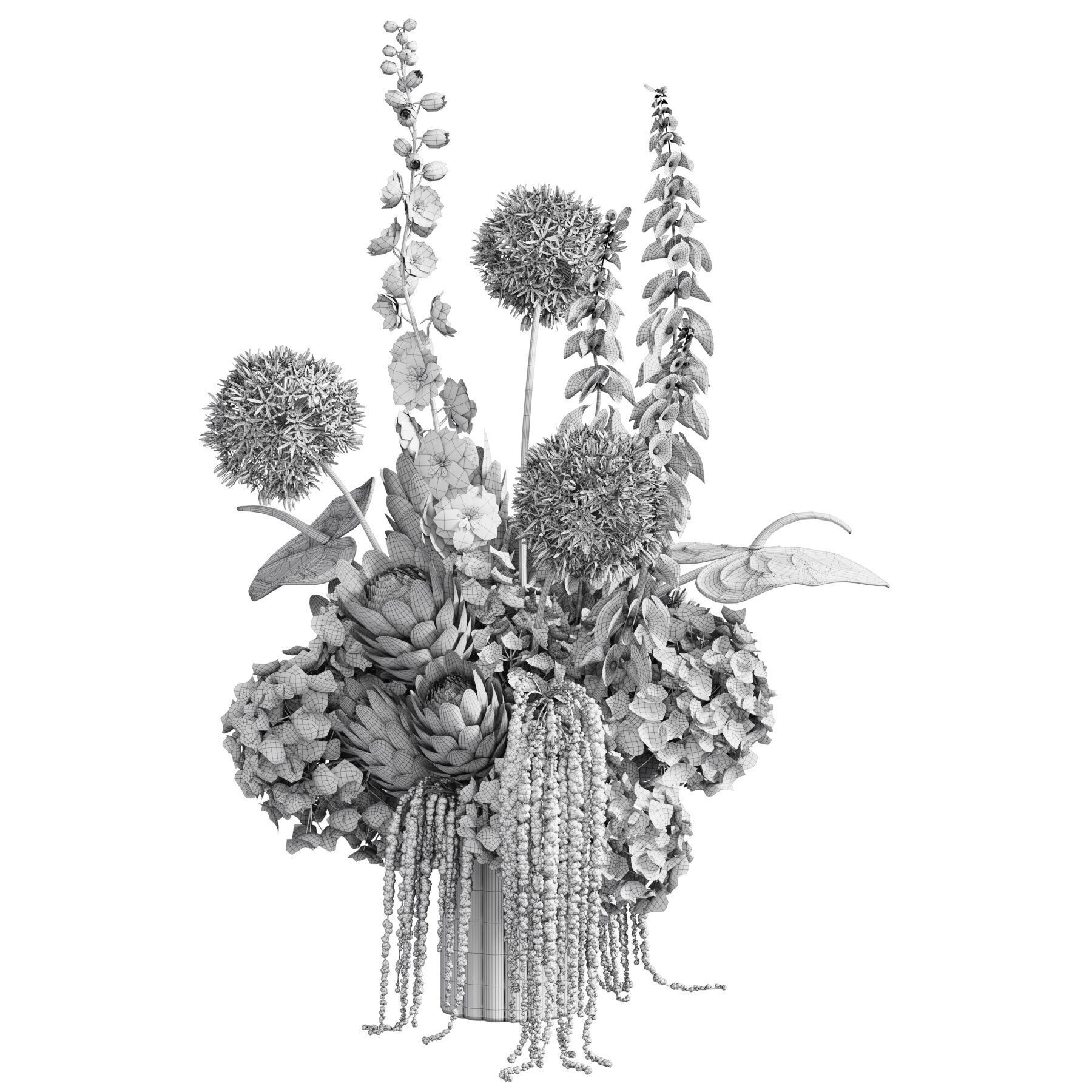 Flower In Vase 66 3D model_6