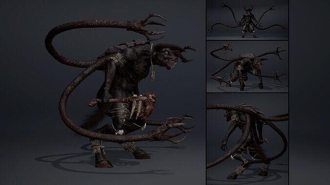 Nightstorm Furry Brutal Low-poly 3D model