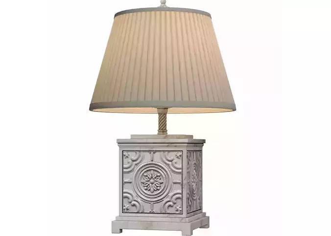 Classic Style Table Lamp White Marble Arabic Oriental Table Lamp