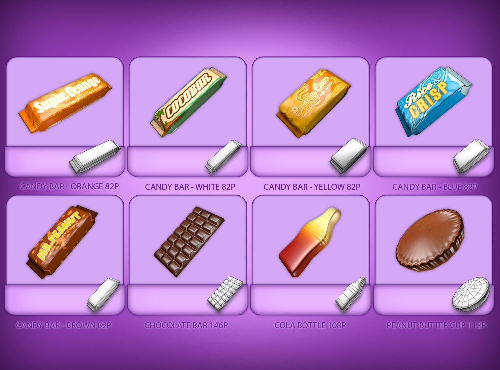Candy Heaven Pack Low-poly 3D model_1