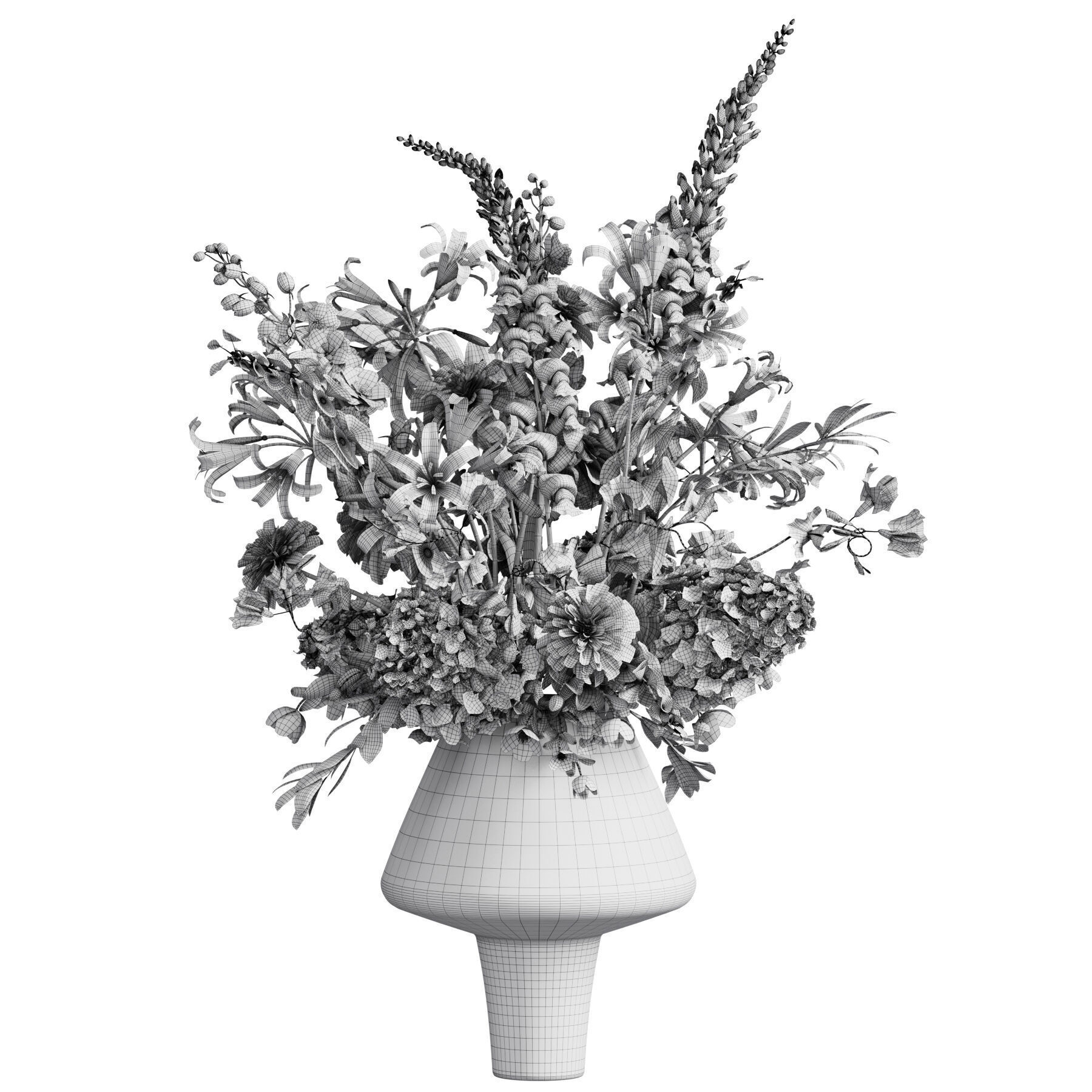 Flower In Vase 69 3D model_6