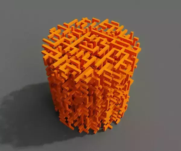 Cylindrical Voxel Maze