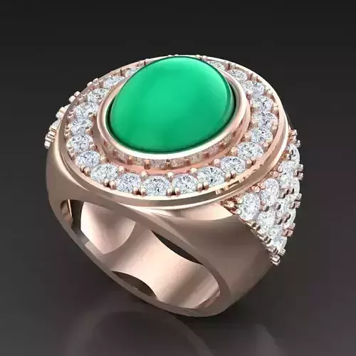 Diamond Accent Men Ring 5MR013 3D print model
