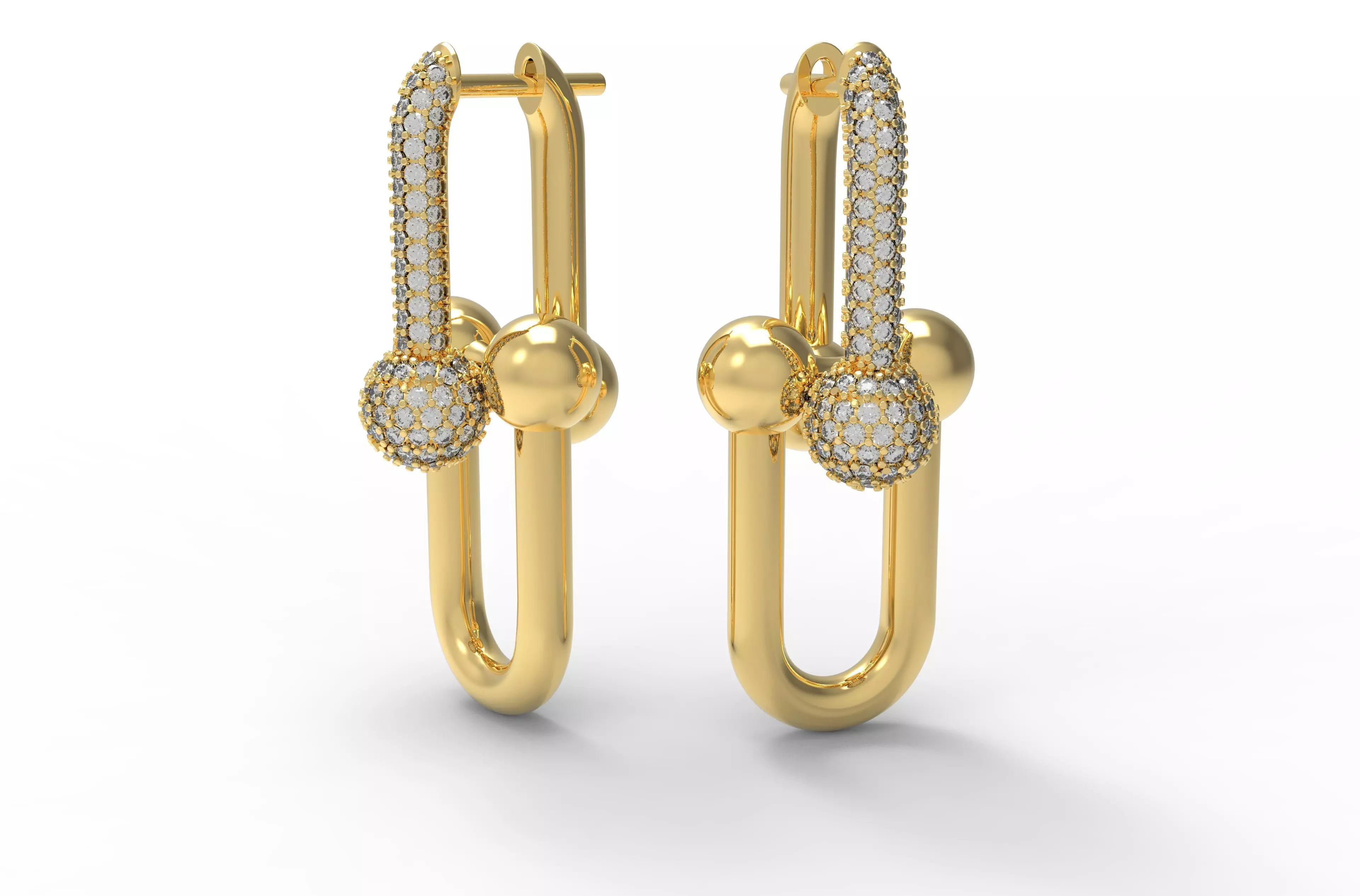HardWear Link Earrings 3D print model