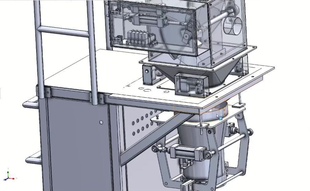 Semi Automatic Quantitative Bagging and Weighing Machine 3D model_8