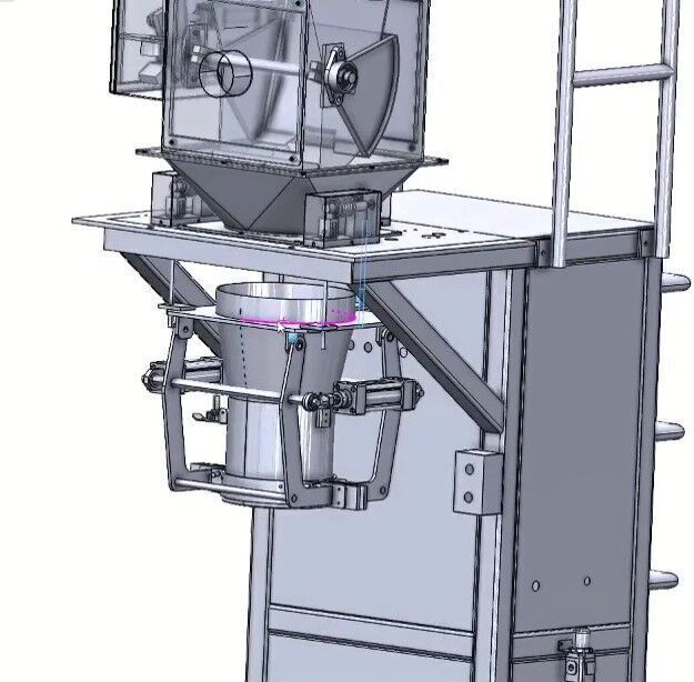 Semi Automatic Quantitative Bagging and Weighing Machine 3D model_15