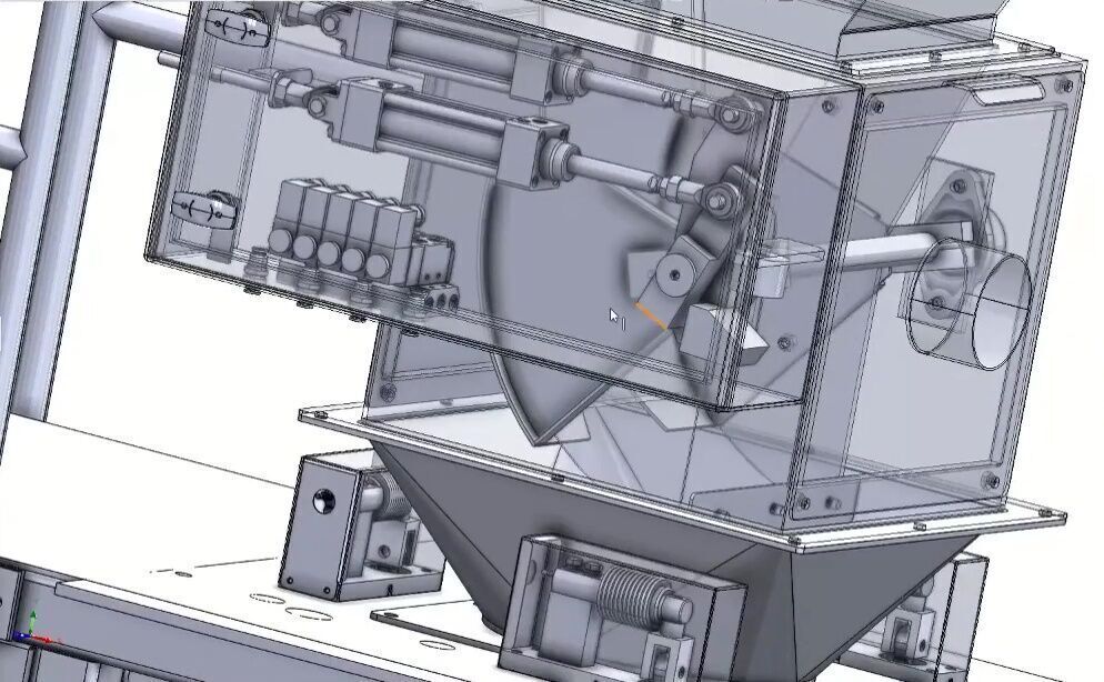Semi Automatic Quantitative Bagging and Weighing Machine 3D model_18