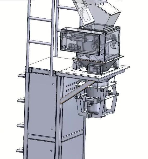 Semi Automatic Quantitative Bagging and Weighing Machine 3D model_24