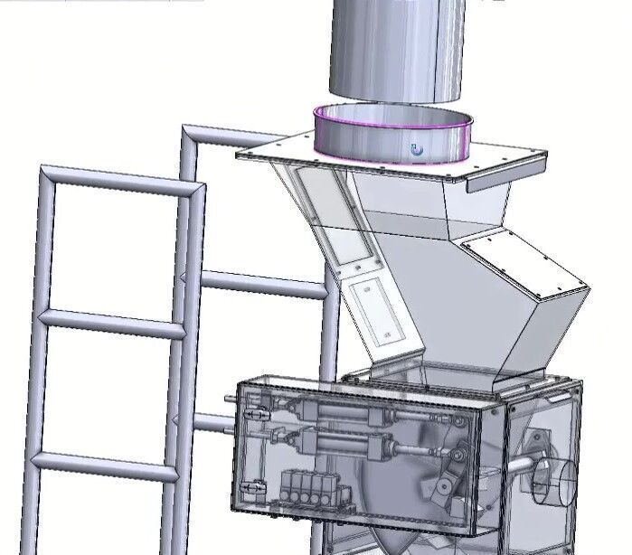 Semi Automatic Quantitative Bagging and Weighing Machine 3D model_21