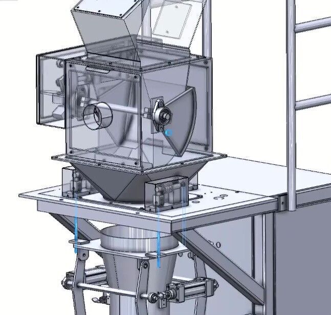 Semi Automatic Quantitative Bagging and Weighing Machine 3D model_7