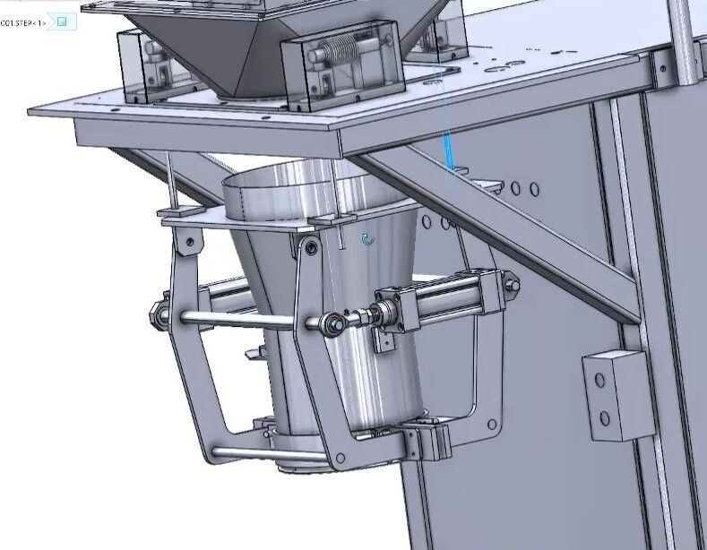 Semi Automatic Quantitative Bagging and Weighing Machine 3D model_11