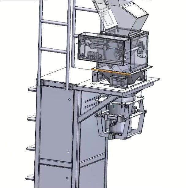 Semi Automatic Quantitative Bagging and Weighing Machine 3D model_1