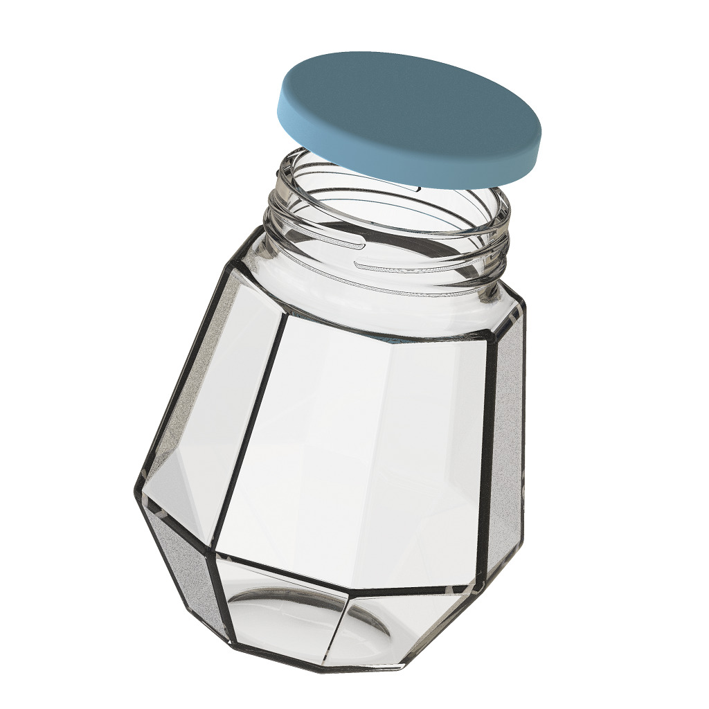 Exquisite Transparent Jar 3D print model_1