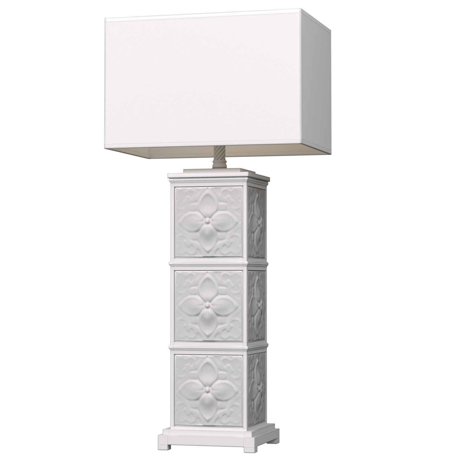 Tall Aged Arabic Oriental Nightstand bedside Eastern Table Lamp 3D model_4