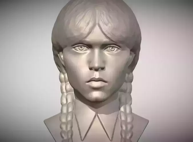 Wednesday Addams bust