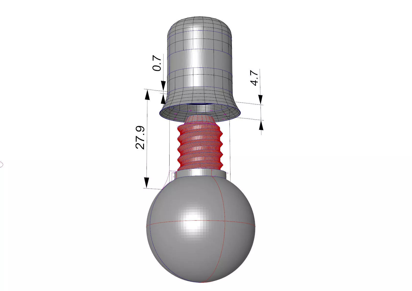 Light bulb and light bolb holder 3D print model_0