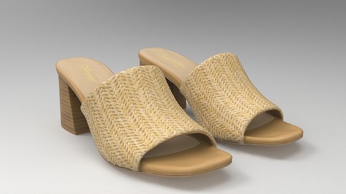 Seychelles sandels Low-poly 3D model