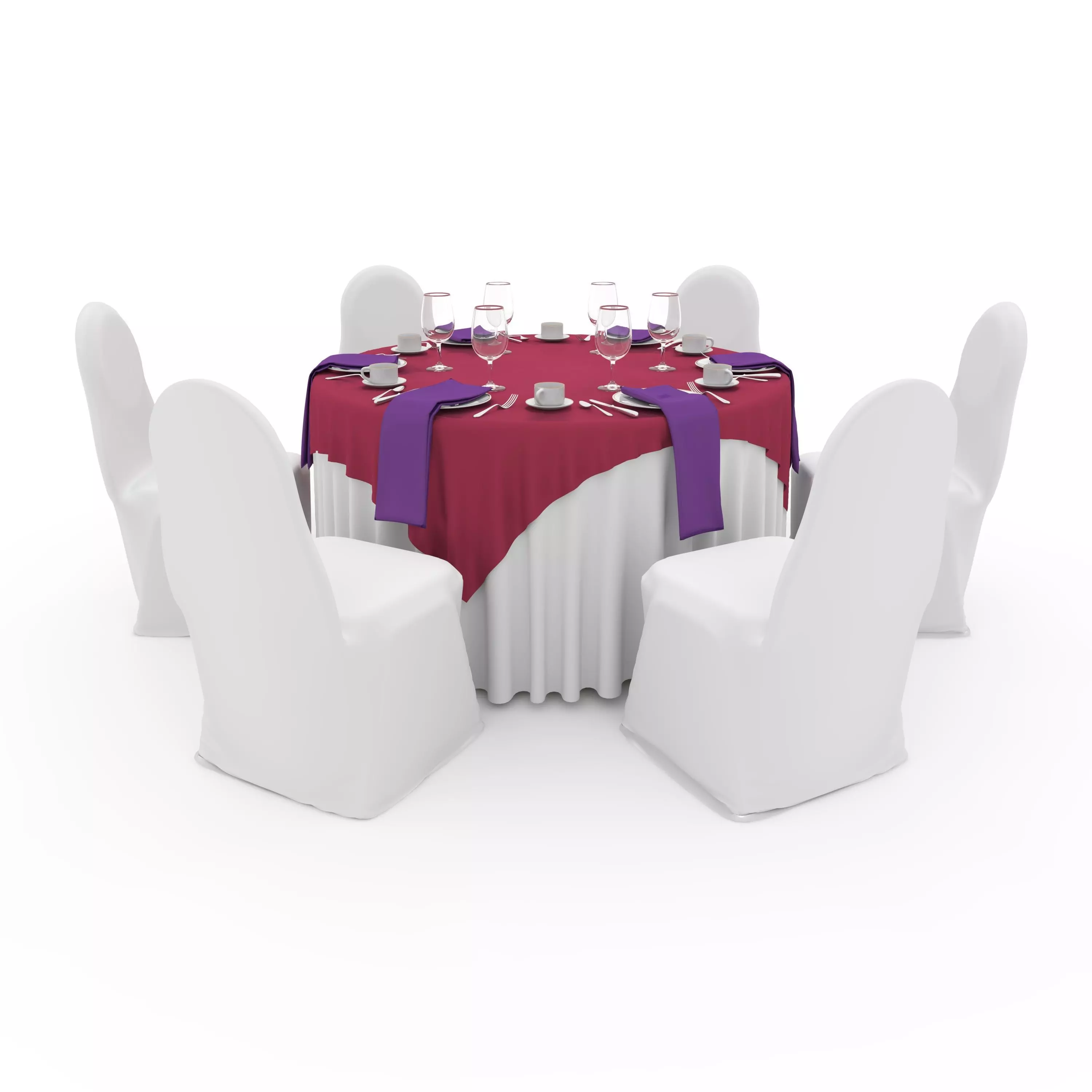 Banquet Table and Chair 38 3D model
