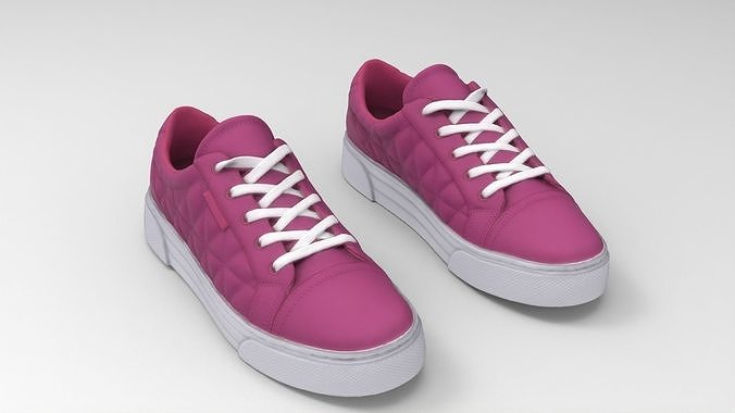 Nine west pink shoes Low-poly 3D model