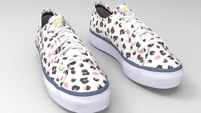 Keds shoes Low-poly 3D model