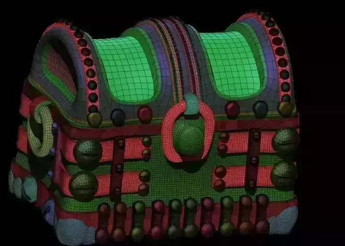 Gaming Prop Stylized Chest 3D print model