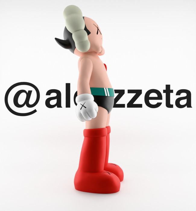 Kaws Astroboy Rise Textured Low-poly 3D model_29