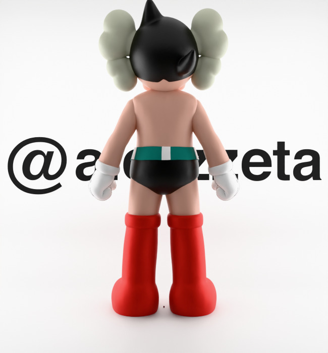 Kaws Astroboy Rise Textured Low-poly 3D model_19