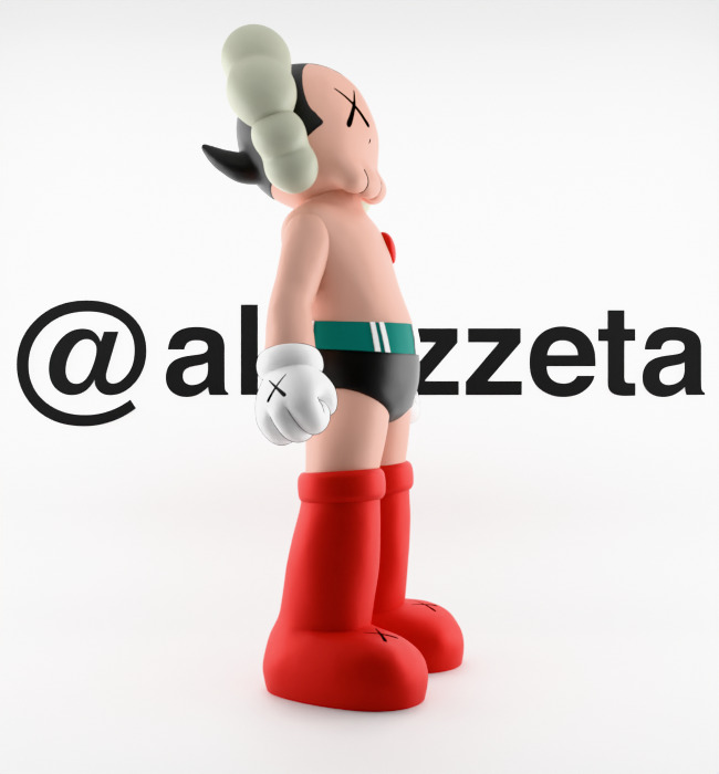Kaws Astroboy Rise Textured Low-poly 3D model_30