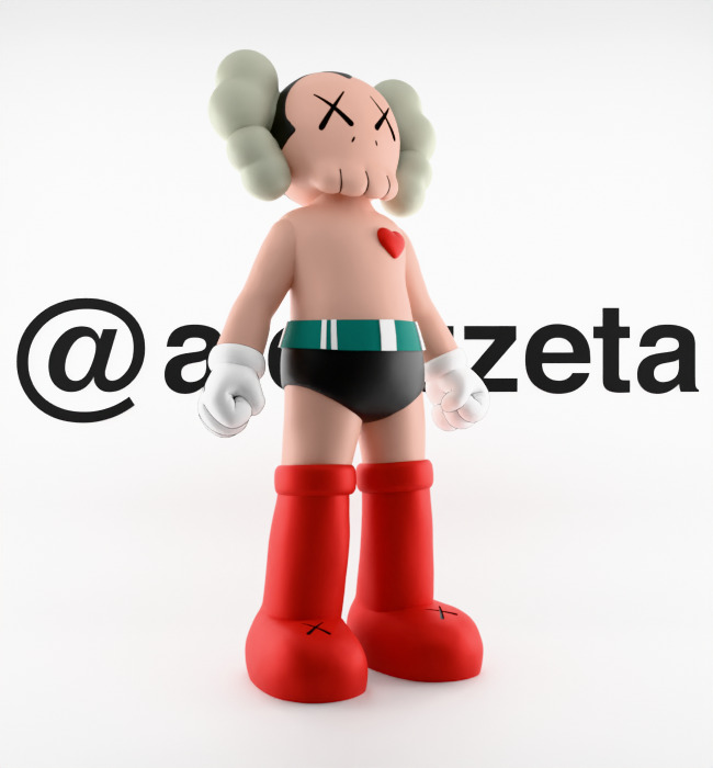 Kaws Astroboy Rise Textured Low-poly 3D model_34