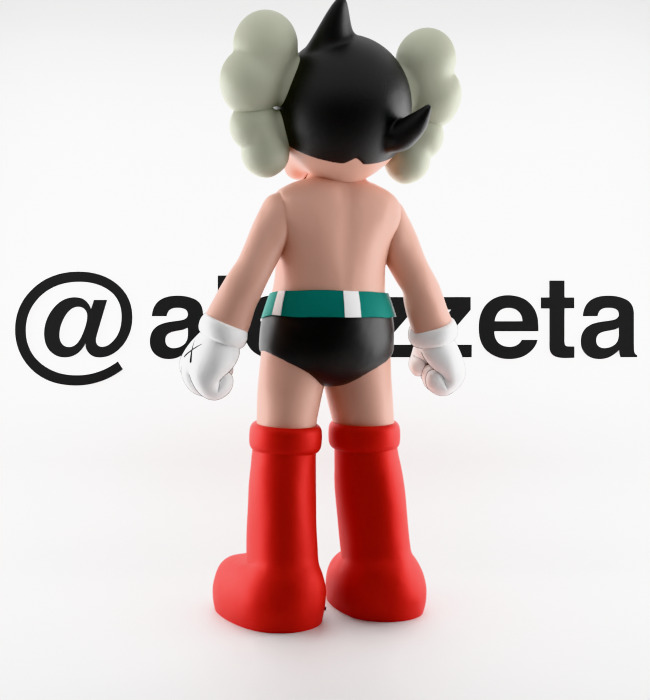 Kaws Astroboy Rise Textured Low-poly 3D model_17