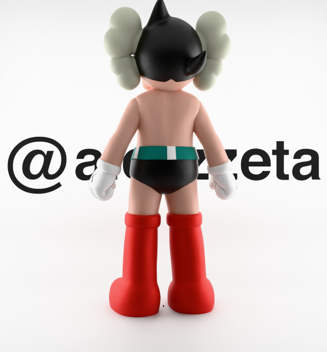 Kaws Astroboy Rise Textured Low-poly 3D model_18