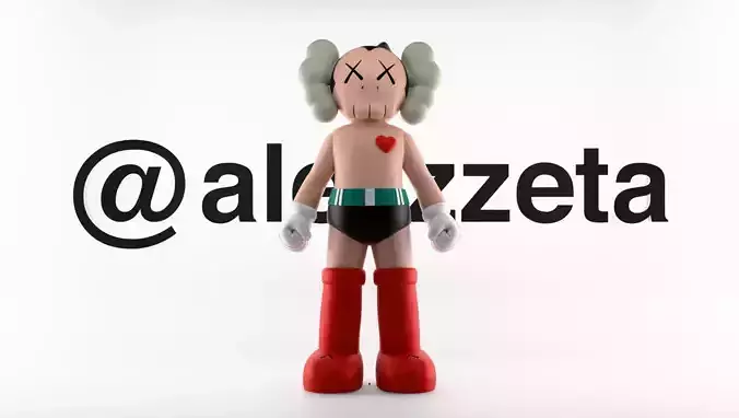 Kaws Astroboy Rise Textured Low-poly 3D model