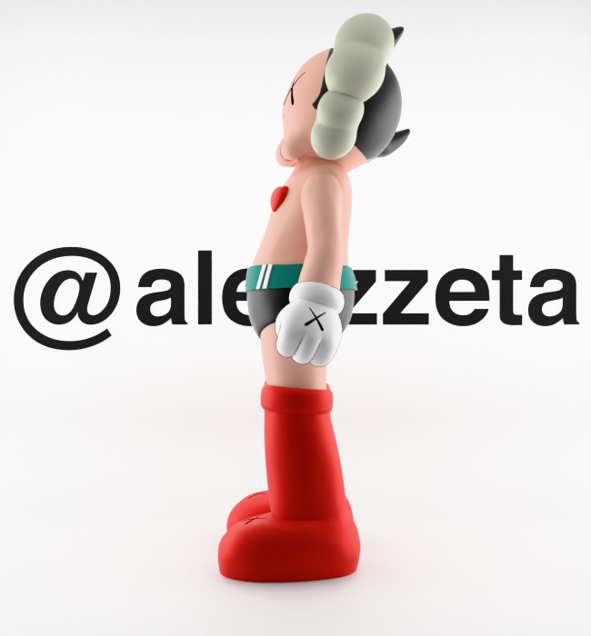 Kaws Astroboy Rise Textured Low-poly 3D model_10
