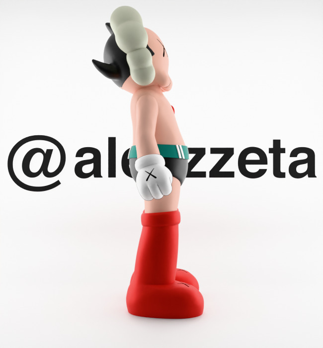Kaws Astroboy Rise Textured Low-poly 3D model_28